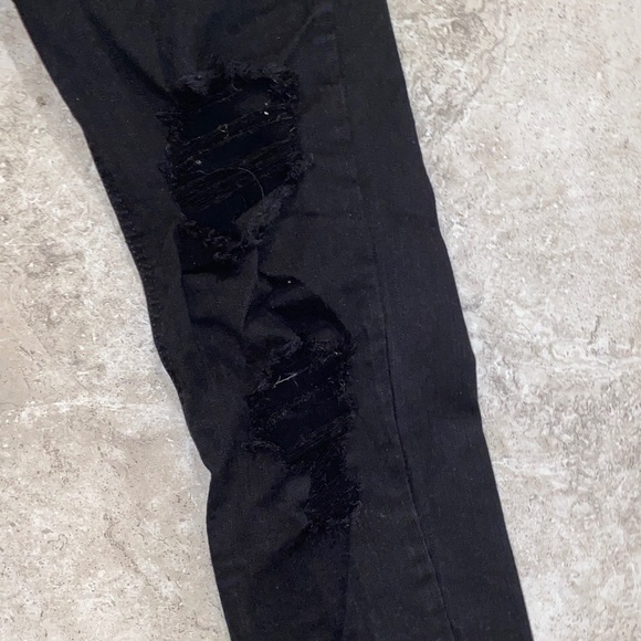 Wild Fable Women's Size 0 Black Denim Highest Rise Ripped Skinny Jeans - Picture 3 of 6